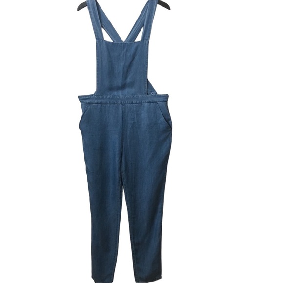 NWT BB DAKOTA linen blend chambray overalls - Picture 5 of 7